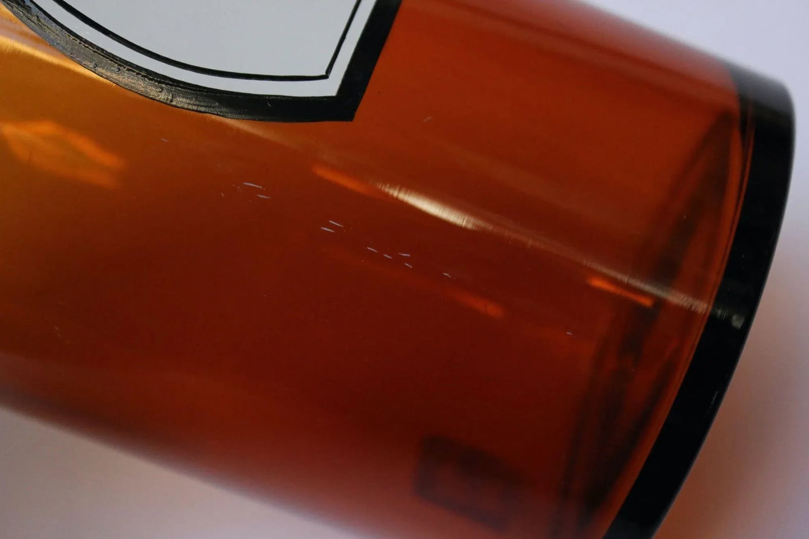 Vintage German Amber Glass "Ol. Vaselini" Apothecary Bottle - 10