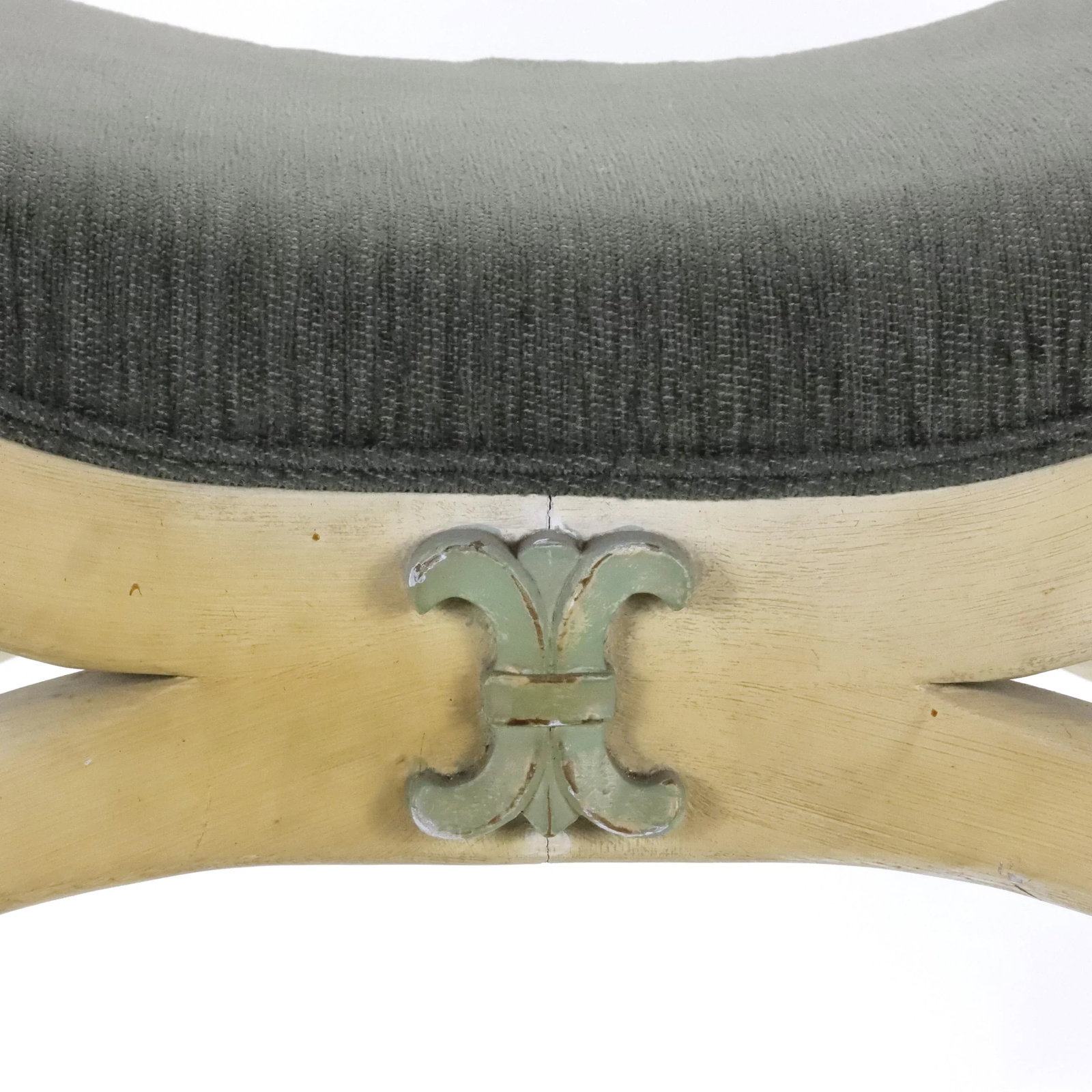 Vintage Henry II Style Statue X Frame Curule Stool - 6