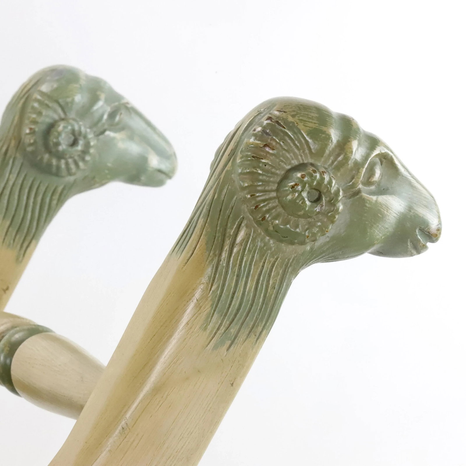 Vintage Henry II Style Statue X Frame Curule Stool - 8