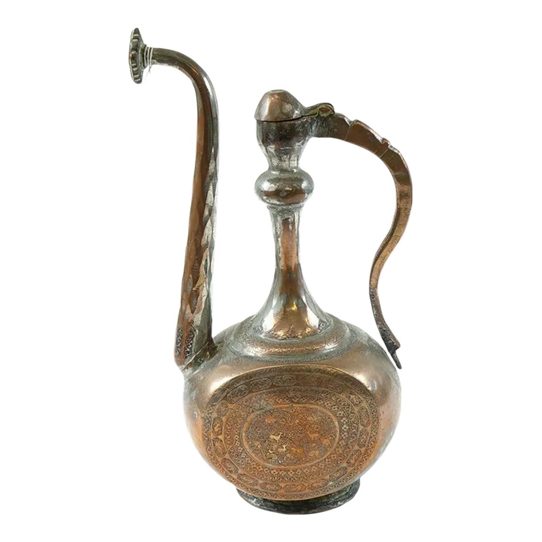Antique Copper Middle Eastern/Persian Water Ewer (1 of 8)
