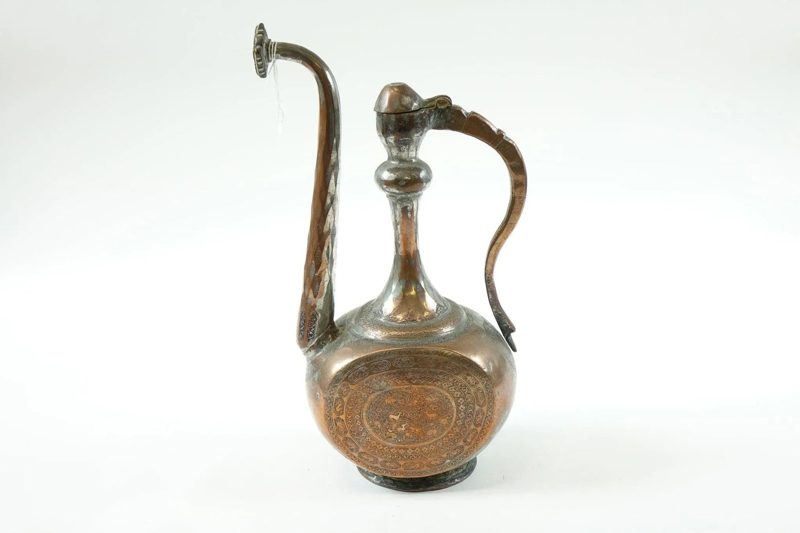 Antique Copper Middle Eastern/Persian Water Ewer - 8