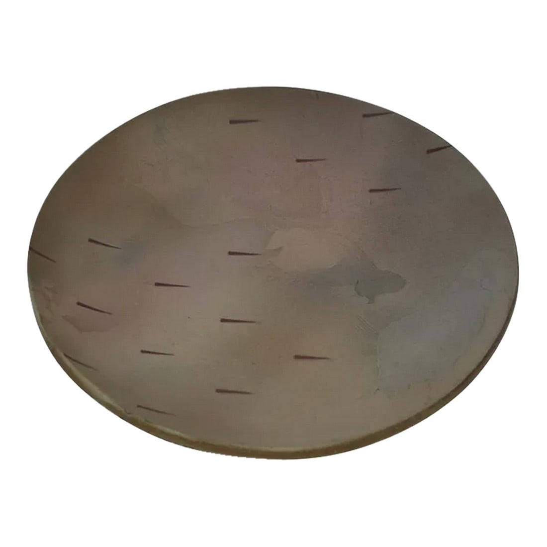 19th Century Large Fireclay Charger Plate: Large Fireclay Charger Plate Condition: Alterations: Unknown Imperfections: Some Imperfections Condition Notes: Good Condition. See pictures for more details. Dimensions: Height: 4 in. Width: 18 in.
