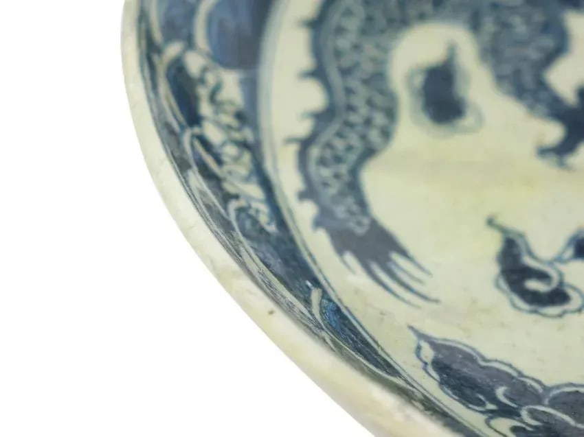 Antique 18th Century Chinese Porcelain Large Plate With Round Marking - 3