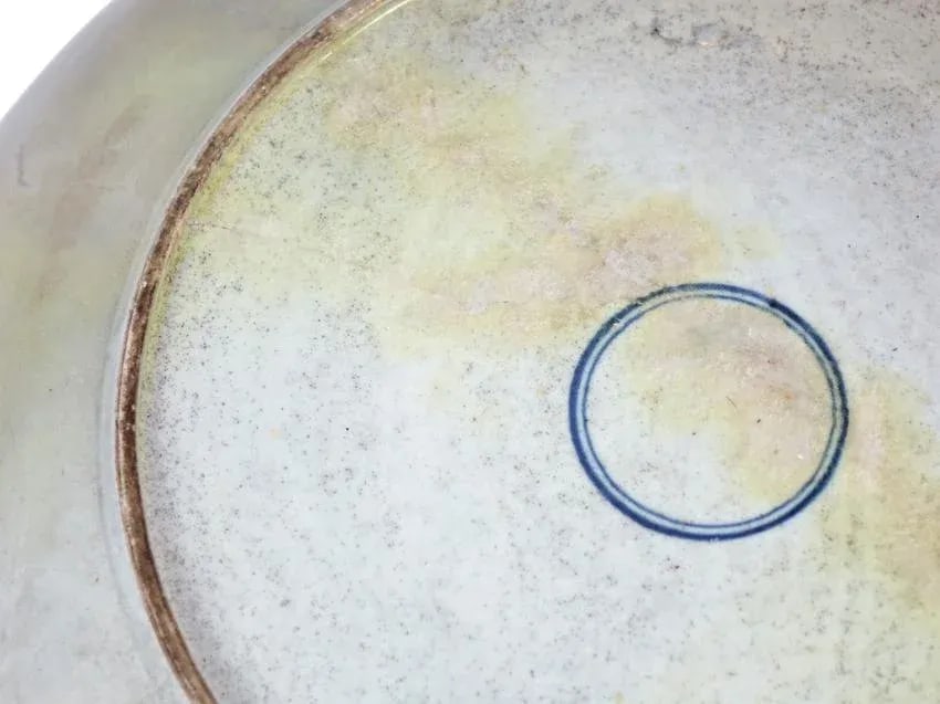 Antique 18th Century Chinese Porcelain Large Plate With Round Marking - 4
