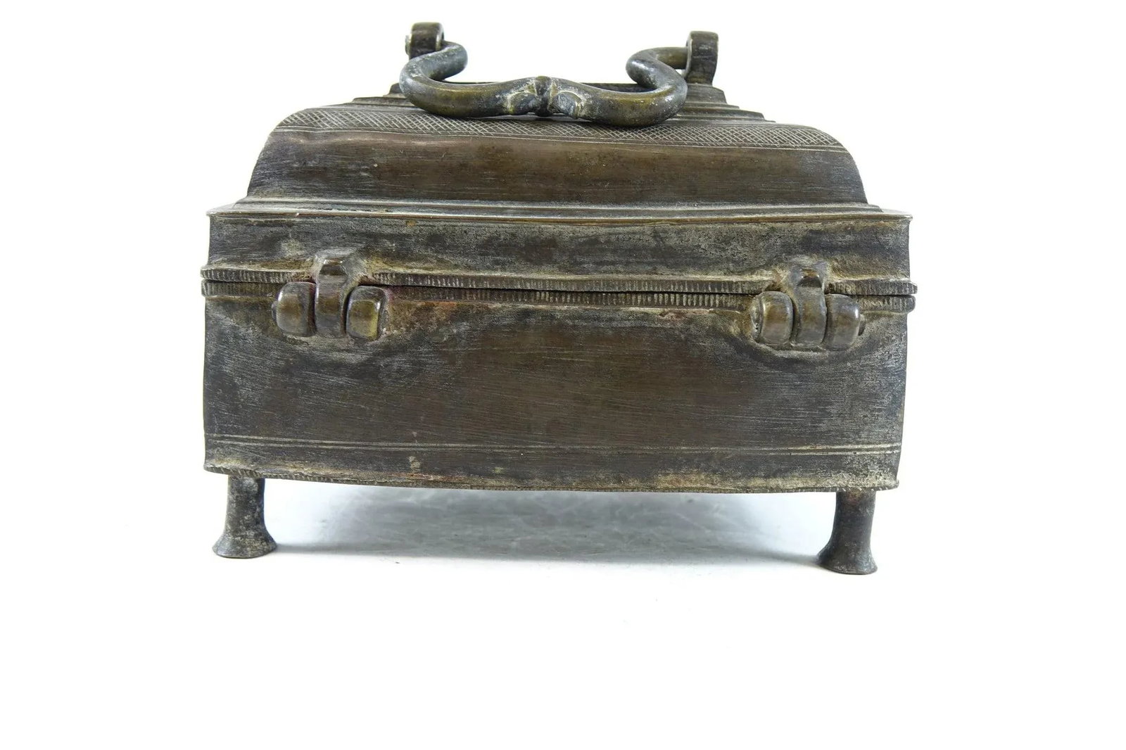 19th Century Antique Persian Brass Jewelry Box - 3