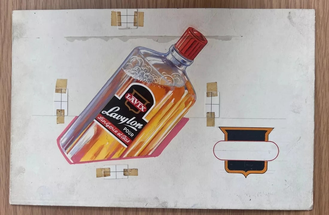 Antique Original Drawing Advertising, Beauty, Perfum, Product circa 1940 - 8