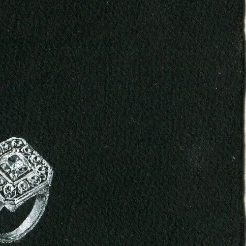 Vintage Original Jewelry Drawing Art Deco Diamond Ring - 5