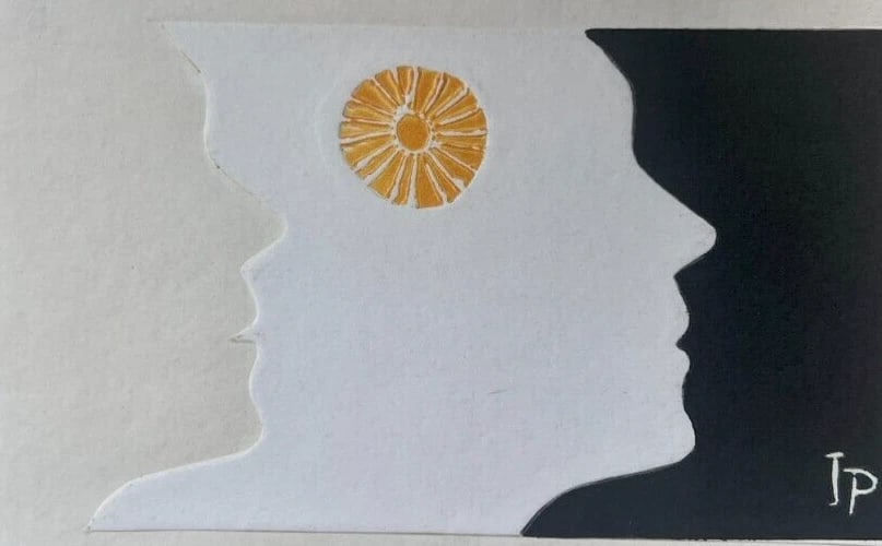 Vintage Original Print Lithography, People, Portrait, Men, Women signed (1 of 8)