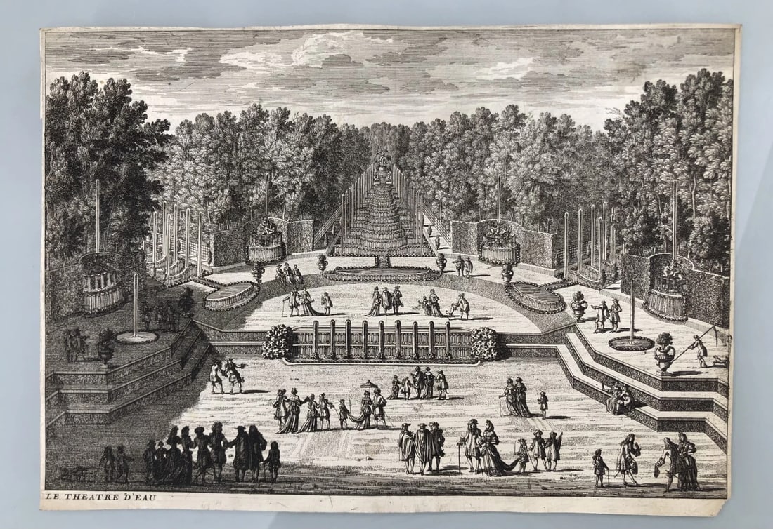 Antique Etching Orginal L'Arc de Triomphe de Versailles - 2
