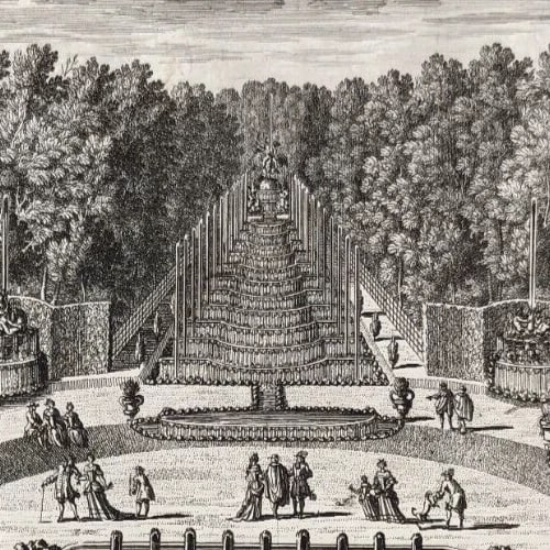 Antique Etching Orginal L'Arc de Triomphe de Versailles - 3
