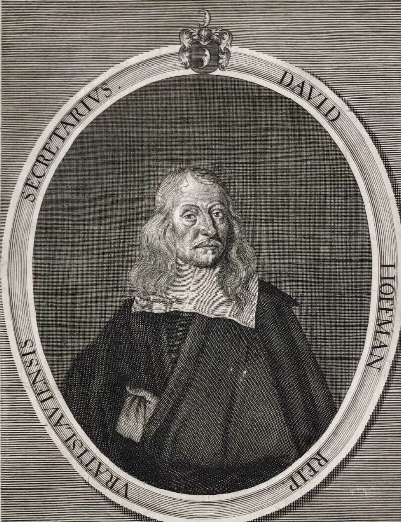 Antique Etching Original Man Portrait, David Haufman, Georg Schultz (1 of 8)