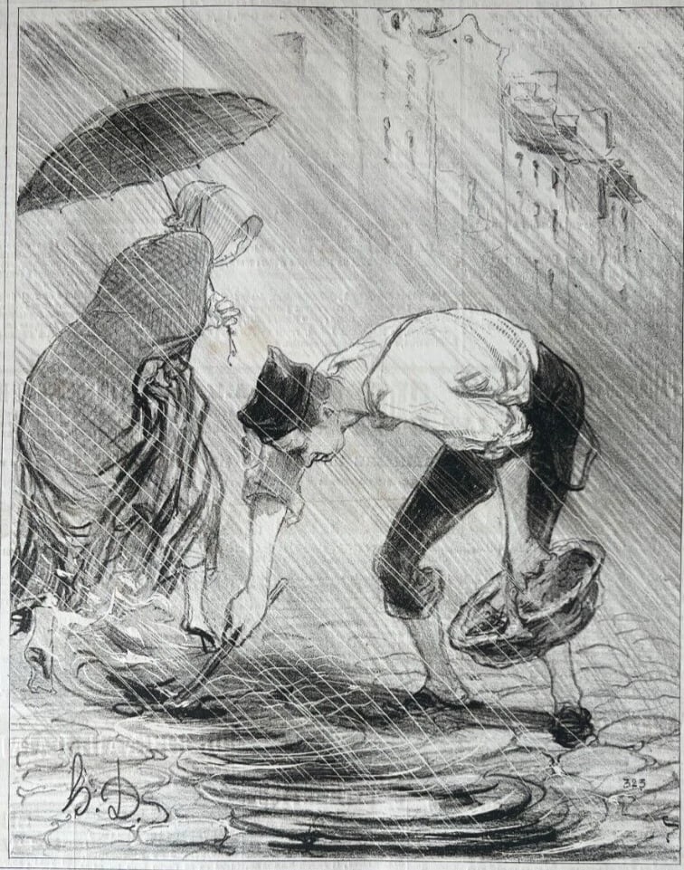 19th century Daumier, Bohemiens de Paris, le Ravageur Antique Print (1 of 8)