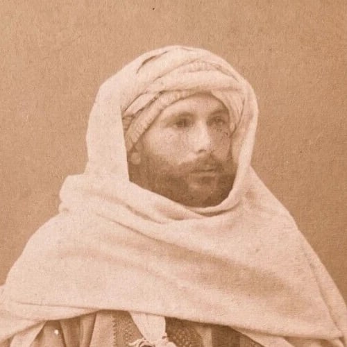 CDV Vintage Photograph Orientalist Man, Woman, Bedouins Tunis c.1867 - 3