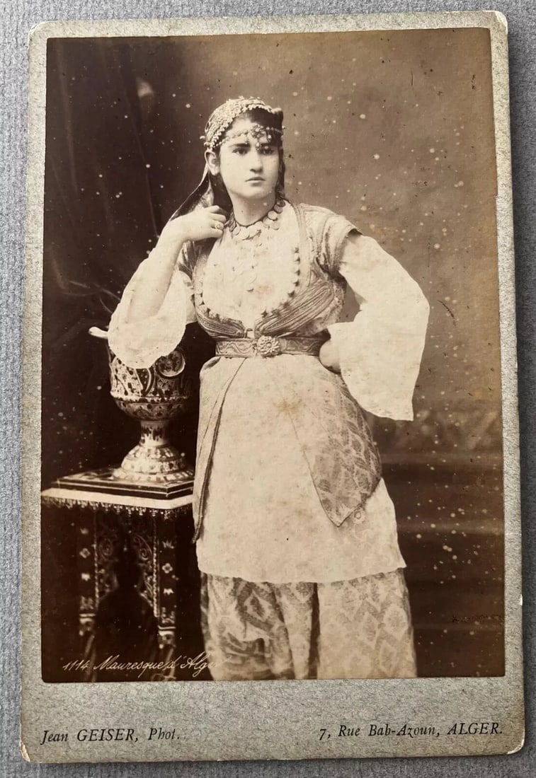Vintage Photograph Orientalist Woman, Alger, Mauresque 19th century - 3