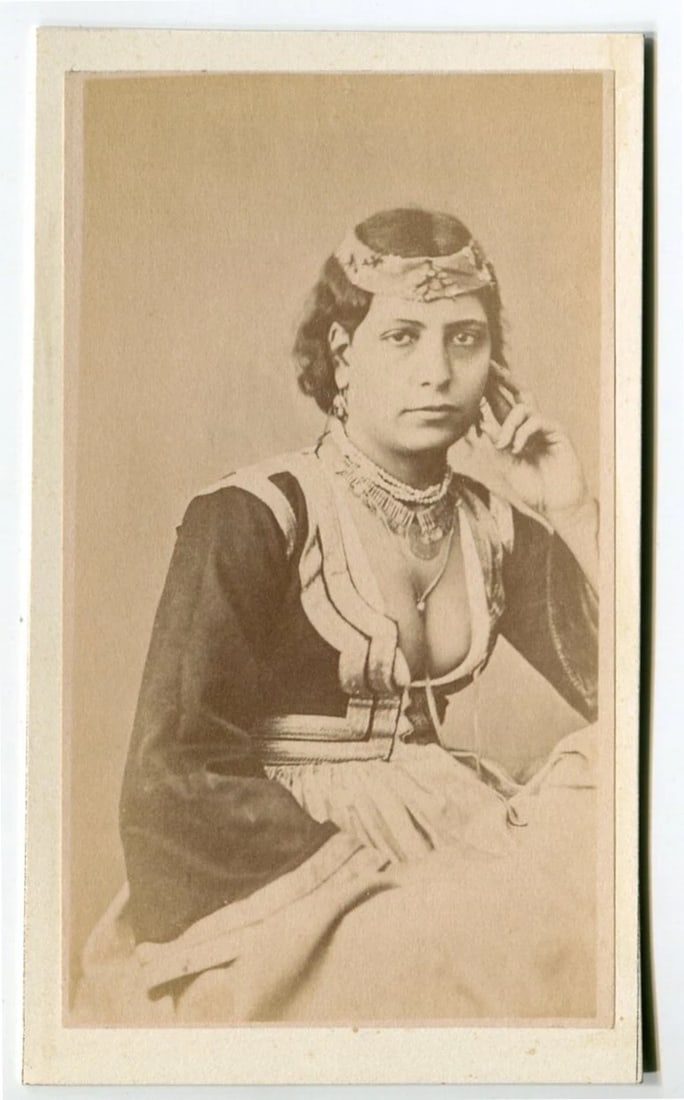 CDV Photograph Orientalist Portrait, Women x9 - 9