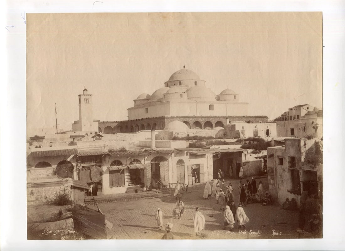 Vintage Photographs Africa, Orientalism, Tunis, Place Bab-Souika - 4