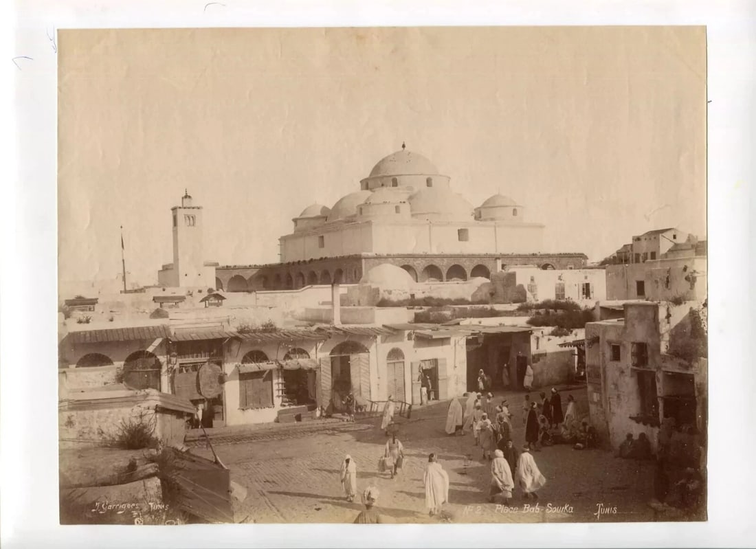 Vintage Photographs Africa, Orientalism, Tunis, Place Bab-Souika - 6