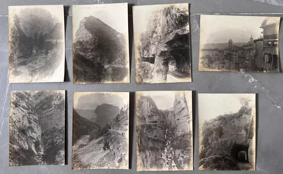 Vintage Photographs Mountain, Cave, People, Landscape - 5