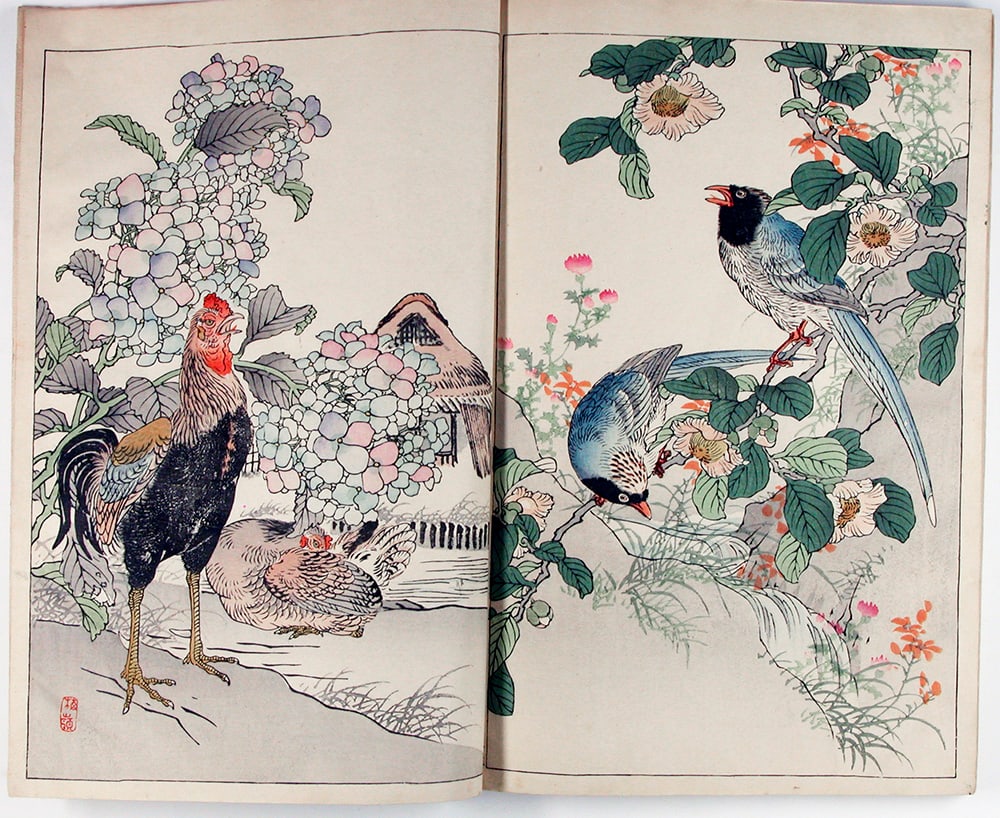 Kono BAIREI (1844-95): A Book of Drawings of Flowers and Birds by Bairei - complete in 2 vols. - 7