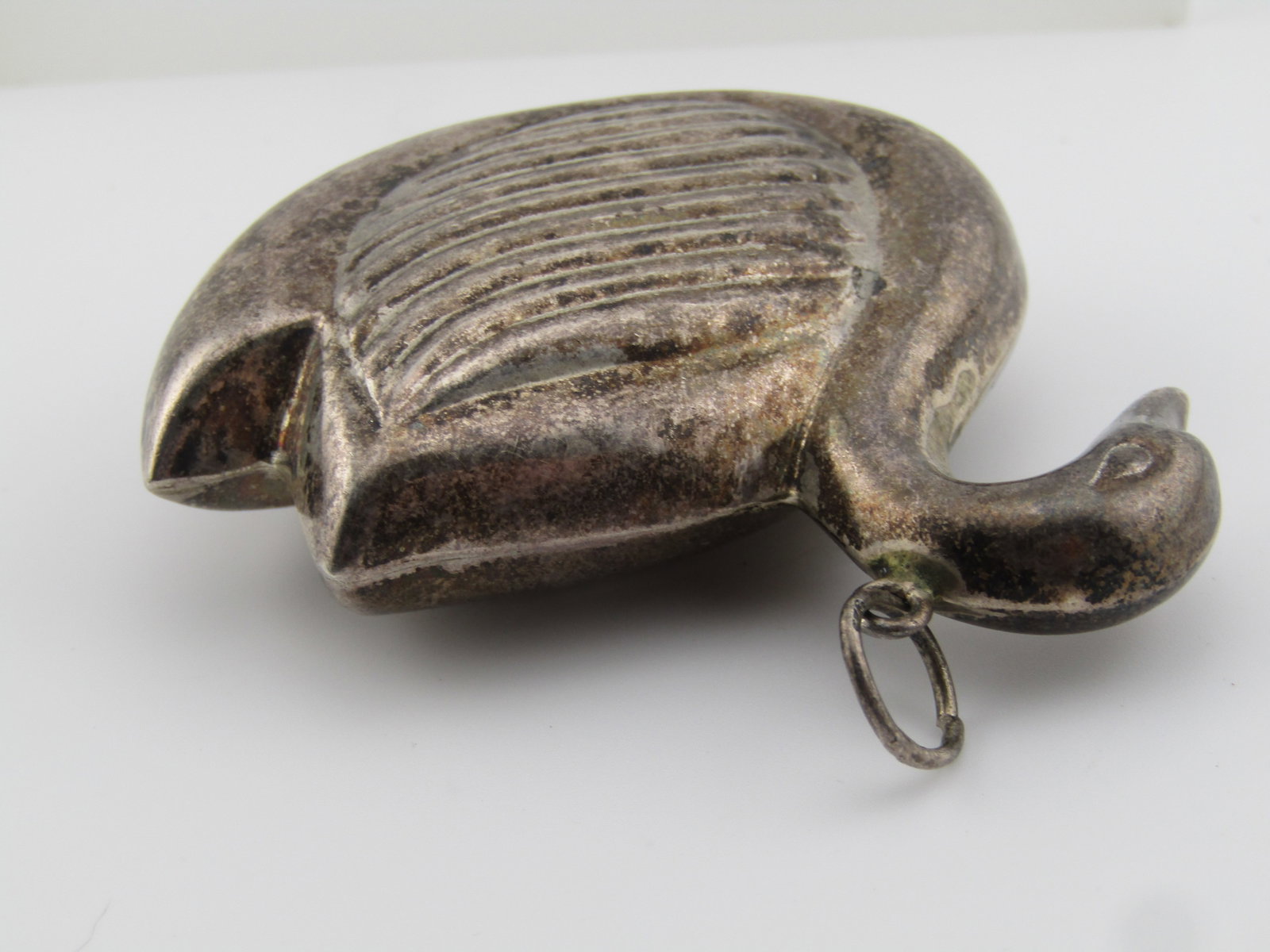 Vintage Sterling Puffy Swan Pendant, 1940's-1960's - 5