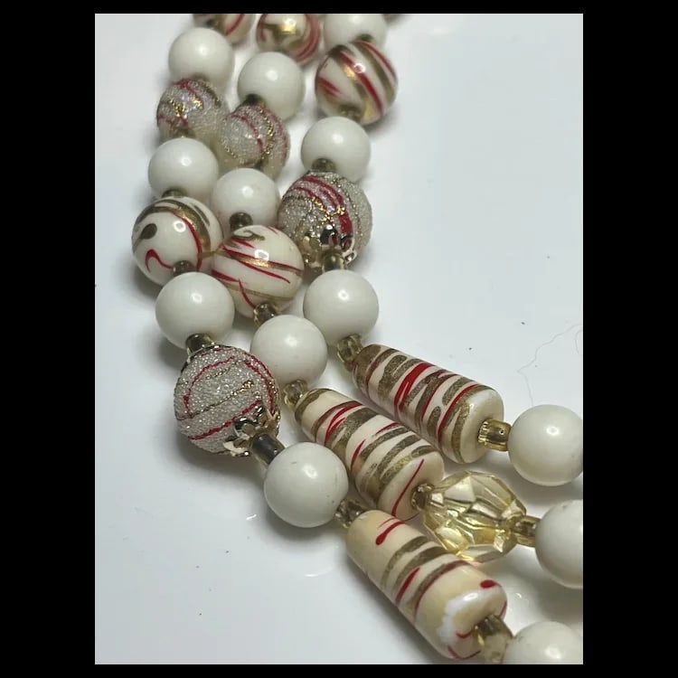 Vintage Japan Three Strand Necklace - 4