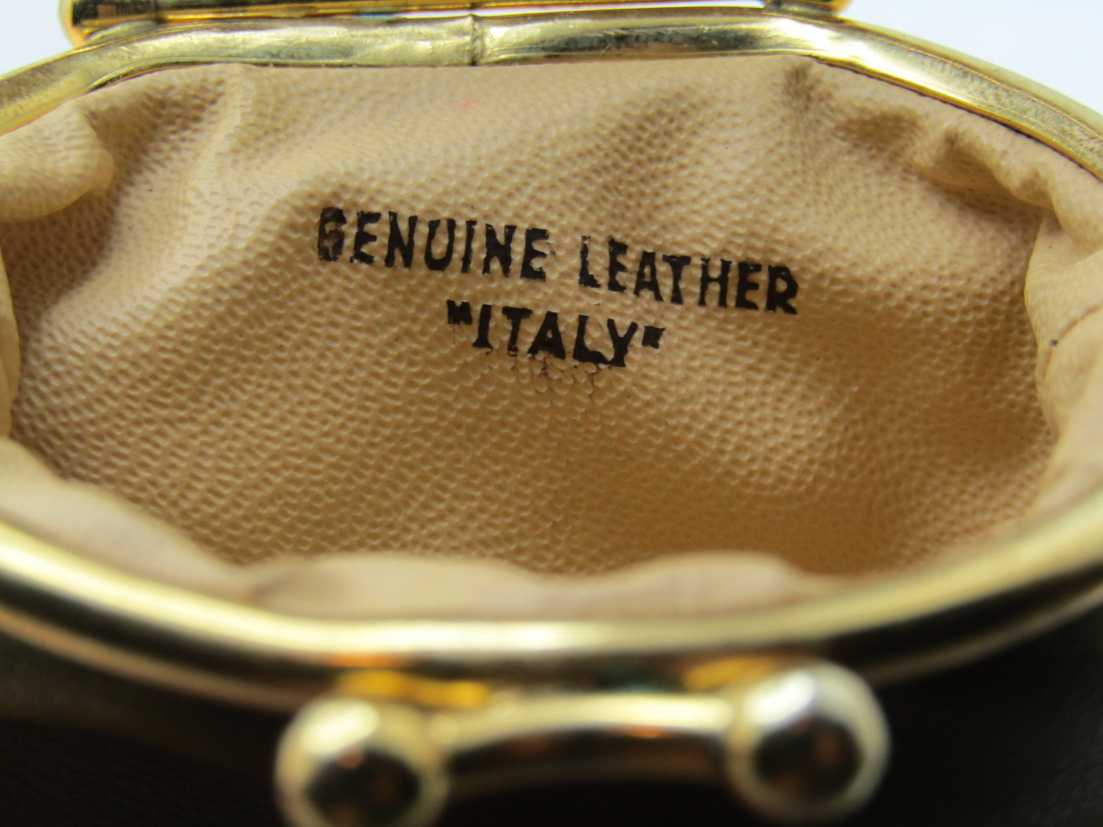 Vintage Genuine Italian Leather Coin Purse, Girl Image on Front. 1960's - 6