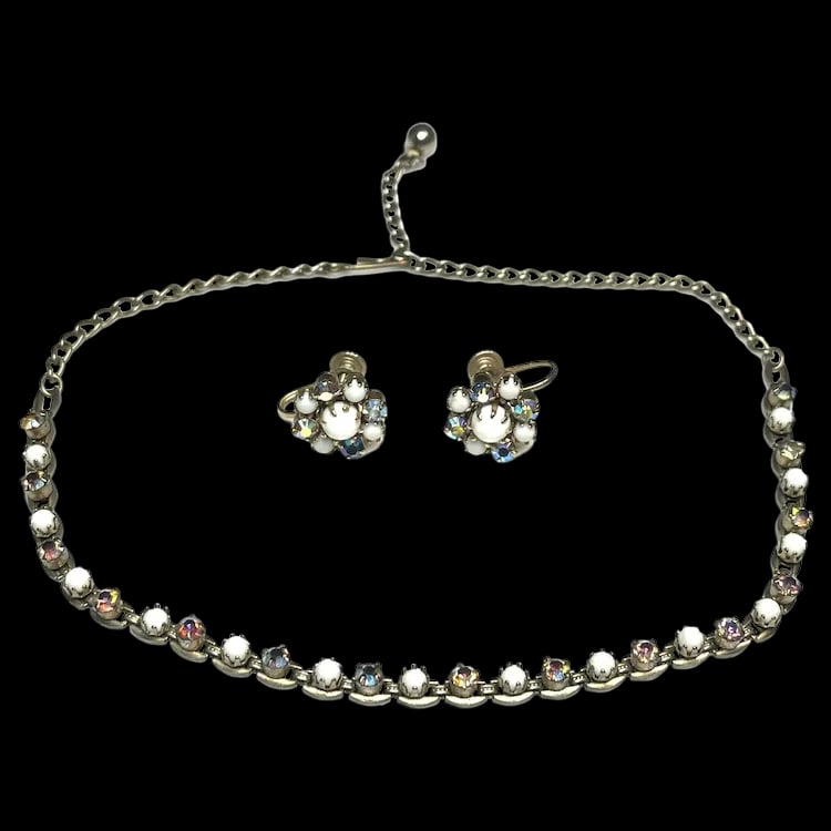Vintage Choker Necklace and Earring Set (1 of 4)
