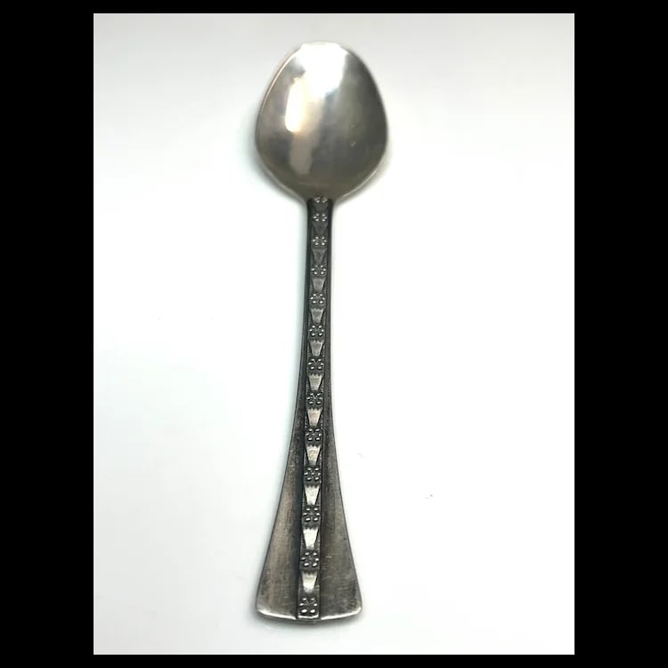 Vintage Ornate Sterling Silver Teaspoon - 2