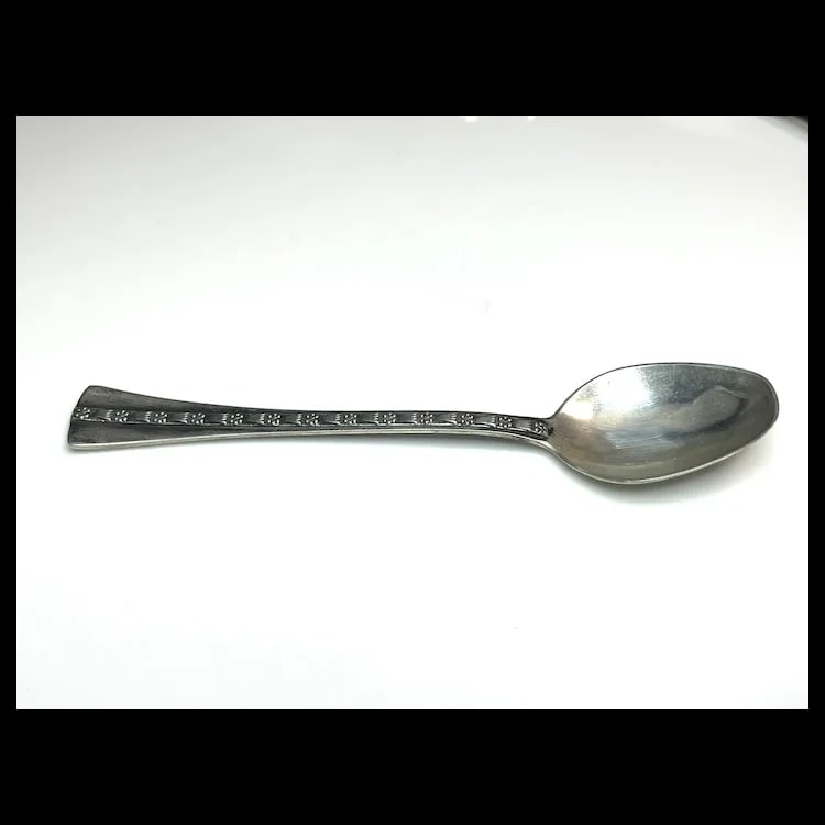 Vintage Ornate Sterling Silver Teaspoon - 3
