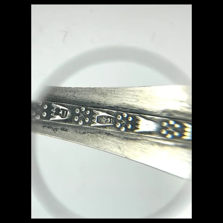Vintage Ornate Sterling Silver Teaspoon - 7