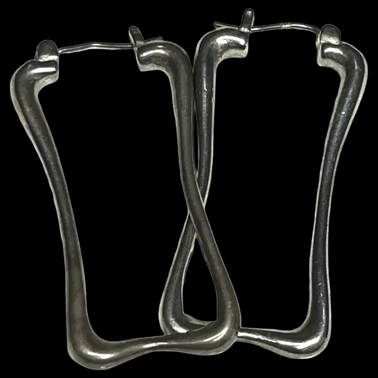 Estate RLM Modernist Rectangle Earrings