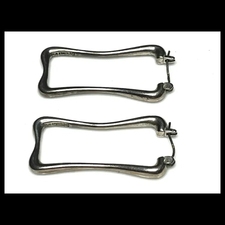 Estate RLM Modernist Rectangle Earrings - 3