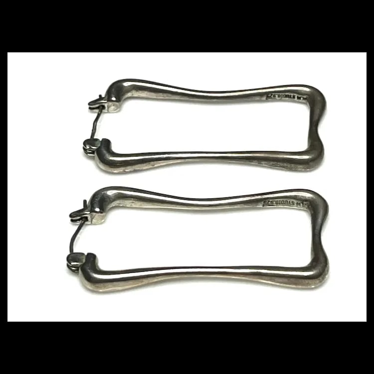 Estate RLM Modernist Rectangle Earrings - 4