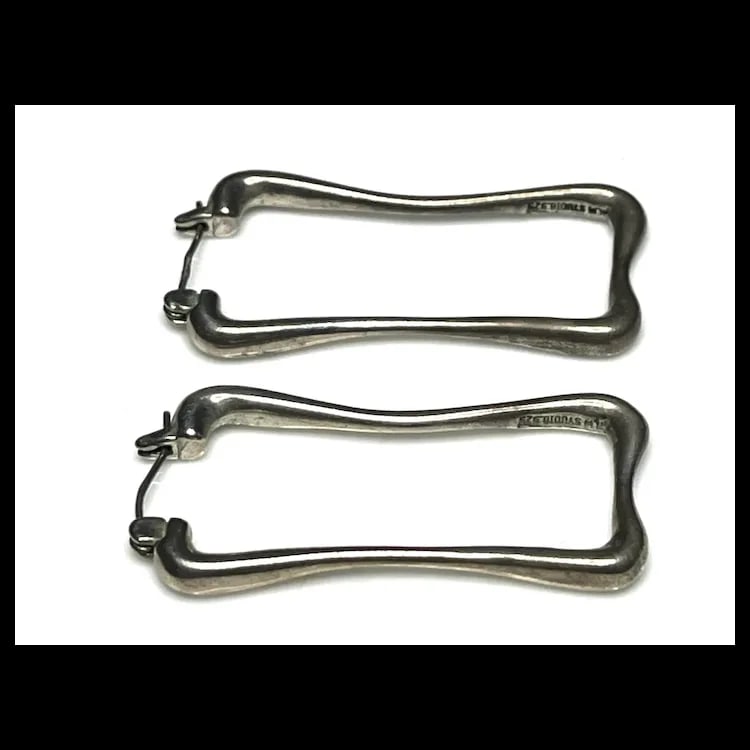 Estate RLM Modernist Rectangle Earrings - 5