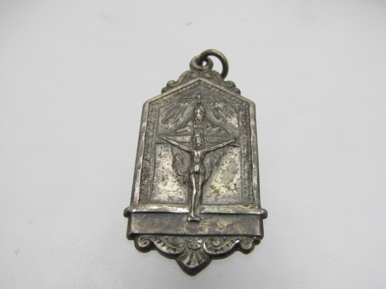 Vintage Sterling Lord's Prayer & Cruicifix Pendant, 1940's-1950's, (1 of 5)