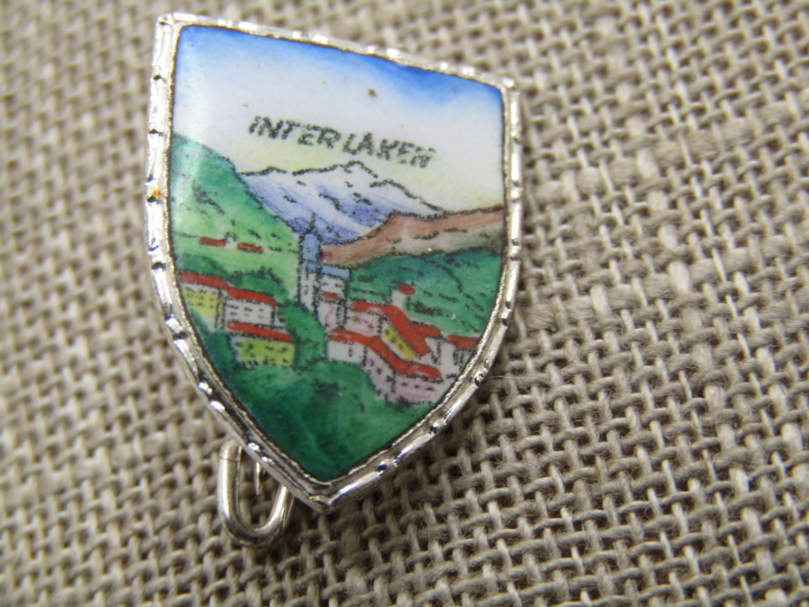 Vintage Interlaken Swiss Souvenir/Collector Brooch, Scenic, 1950's-1960's (1 of 5)