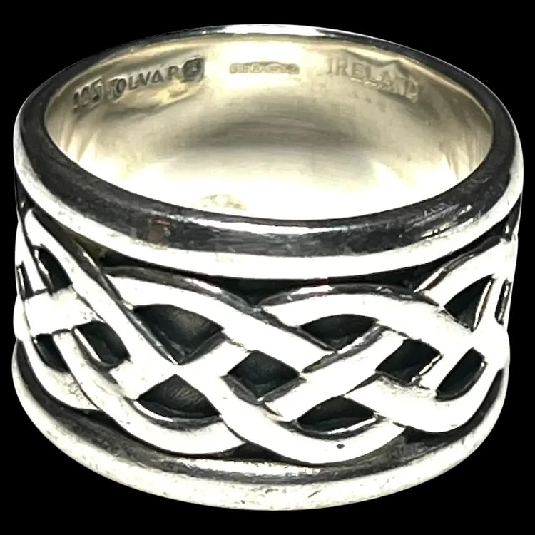 Estate Solvar Sterling Silver Celtic Eternity Knot Wedding Ring- Ireland (1 of 5)