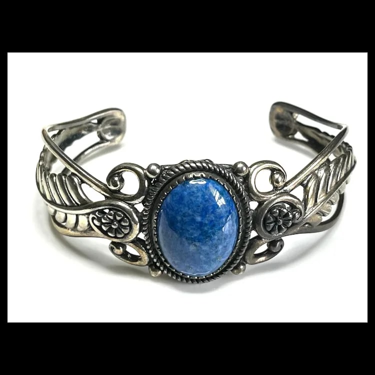 American West Carolyn Pollack Sterling Lapis Cuff - 2