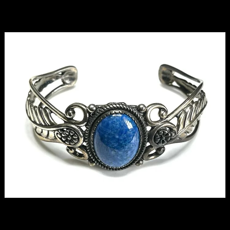 American West Carolyn Pollack Sterling Lapis Cuff - 3