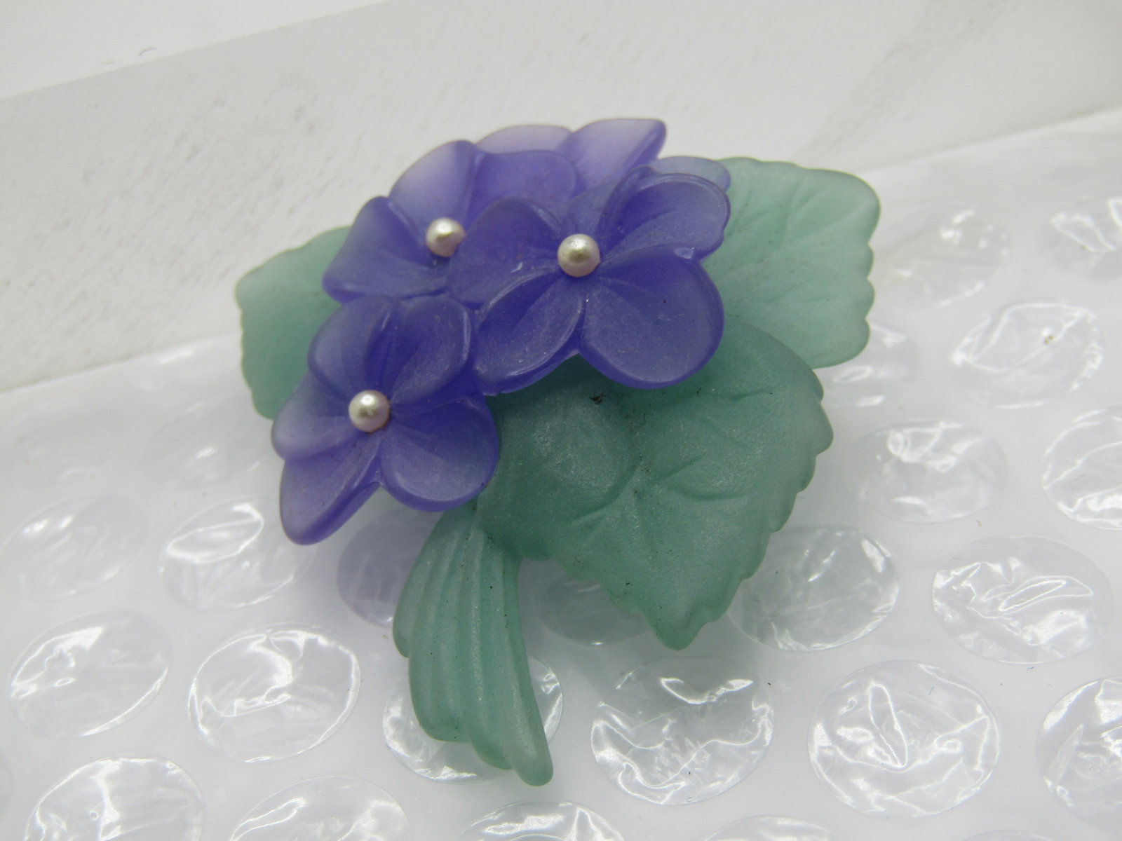 Vintage Avon Violets Brooch, 2" by 1.75", 1970's-1980's - 4