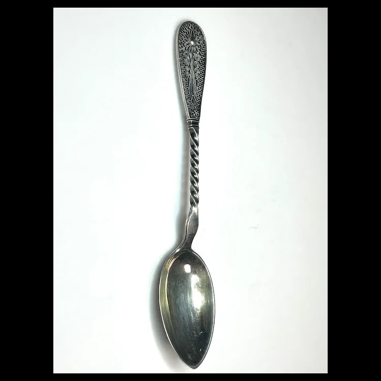 Vintage Sterling Silver Ornate Filigree Teaspoon - 3