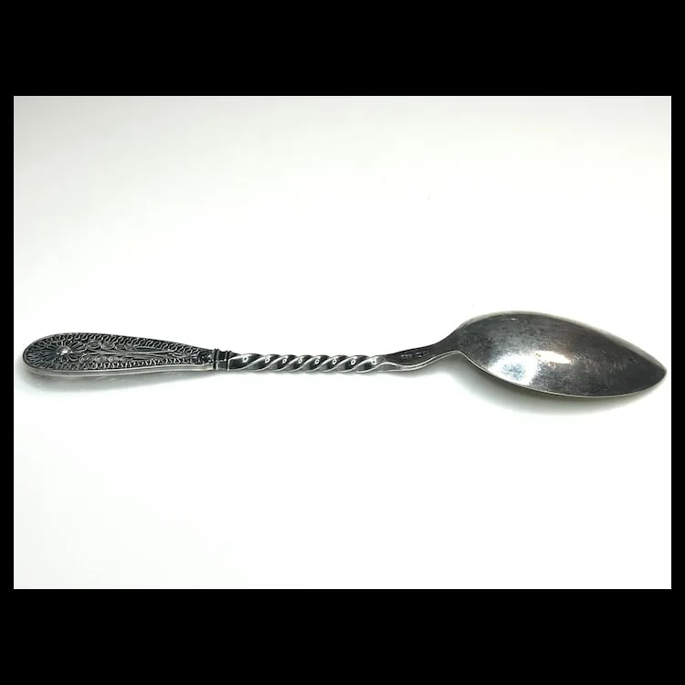 Vintage Sterling Silver Ornate Filigree Teaspoon - 4