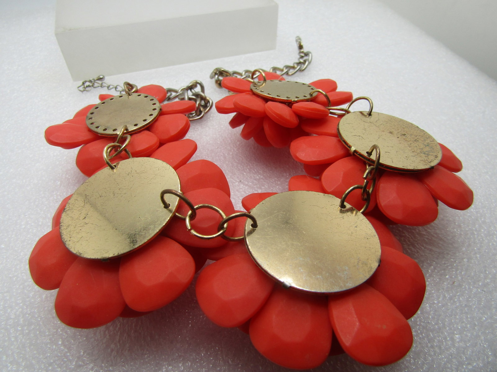 Vintage Chunky Floral Statement Necklace, 19", 1980's-1990's - 6