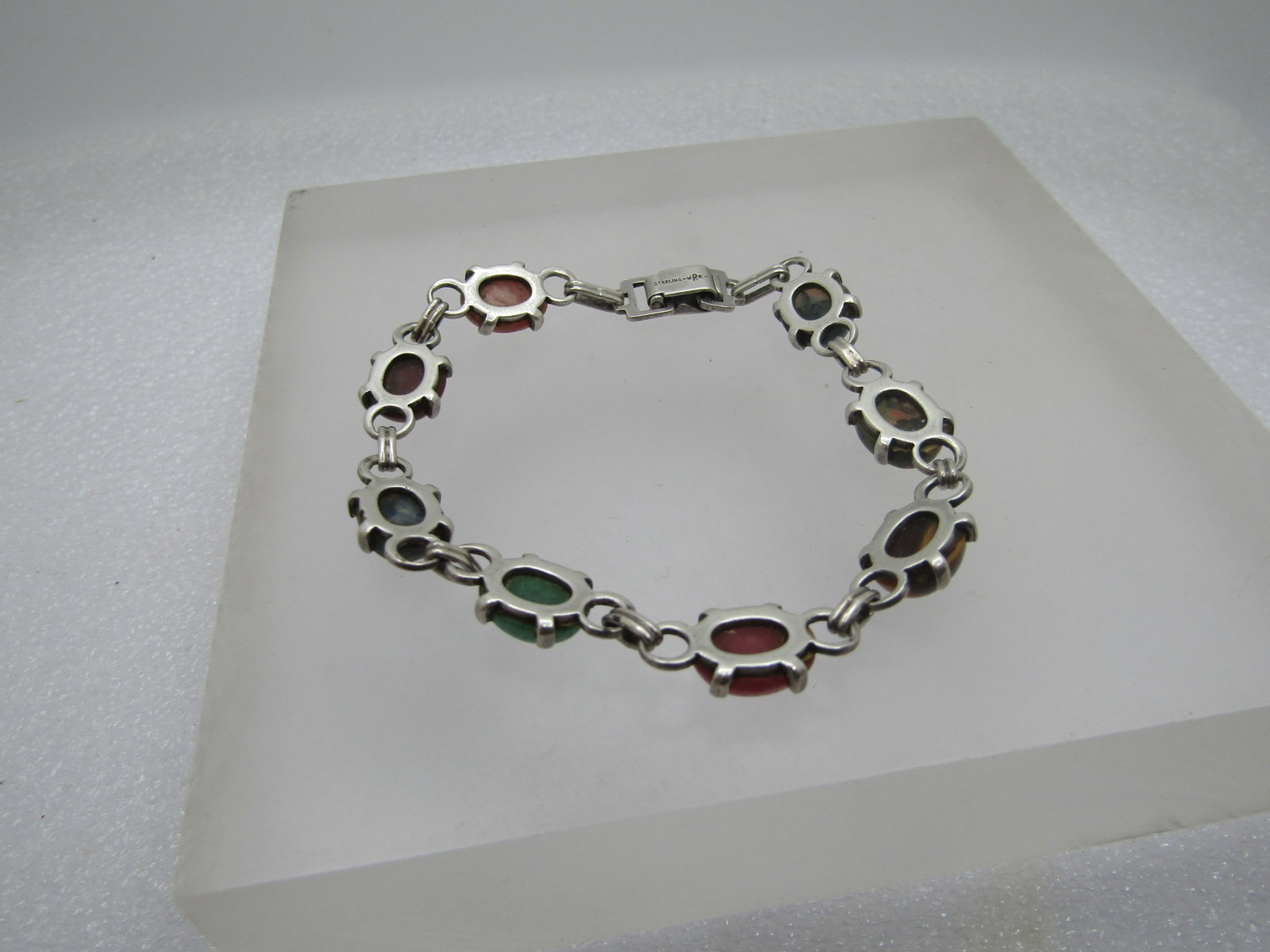 Vintage Swiss Floral Enameled Brooch, C-Clasp, 1950's. - 5