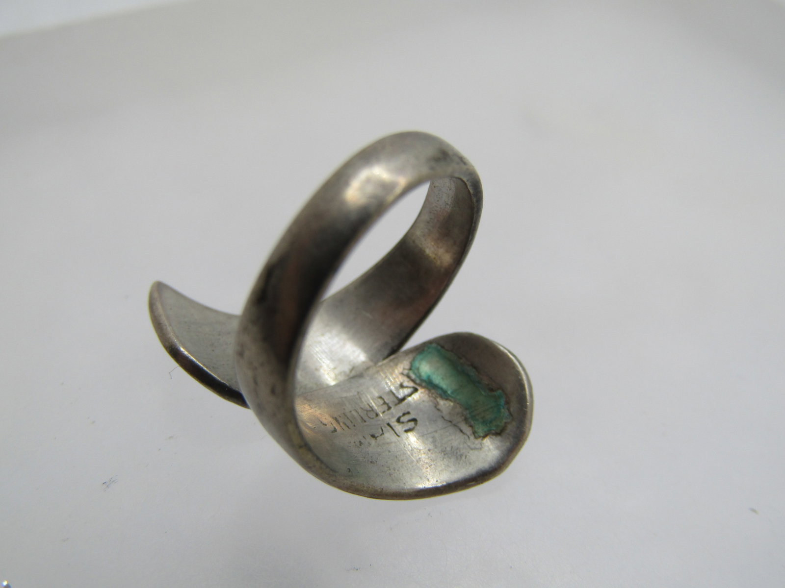 Vintage Sterling Siam Bypass Ring, Sz. 4-7, Mid-Century - 5