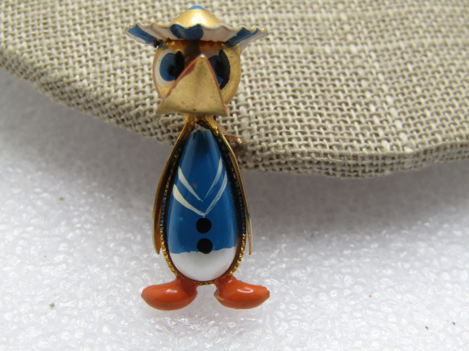 Vintage Enameled Donald Duck Brooch, 1940's-1950's, Spain - 2