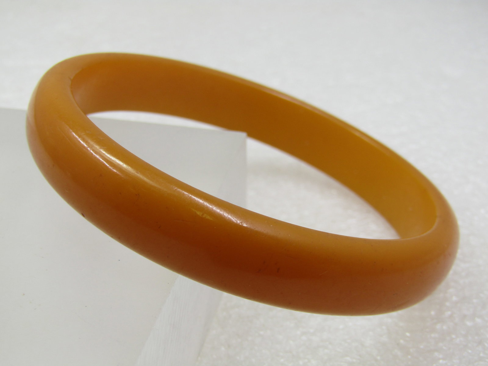 Vintage Butterscotch Lucite Bracelet, 8", 1960's - 4
