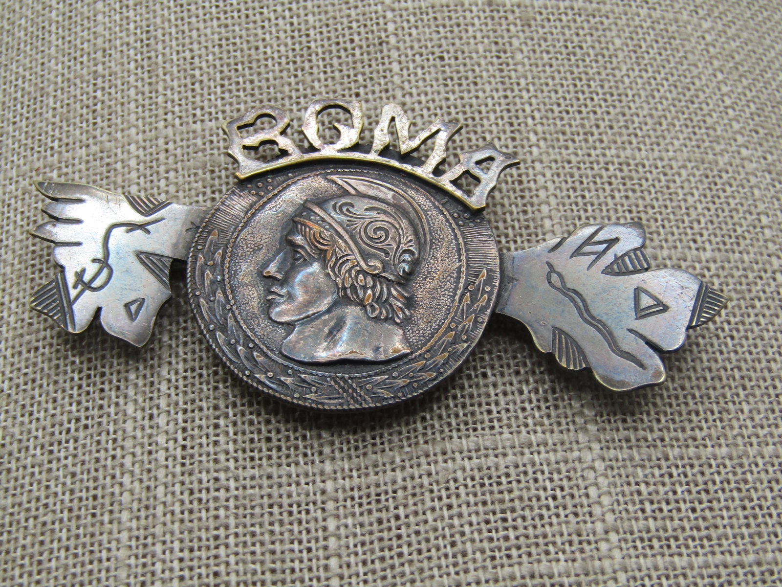 Vintage Roman Gladiator Brooch, C-Clasp, 1920's-1930's (1 of 4)
