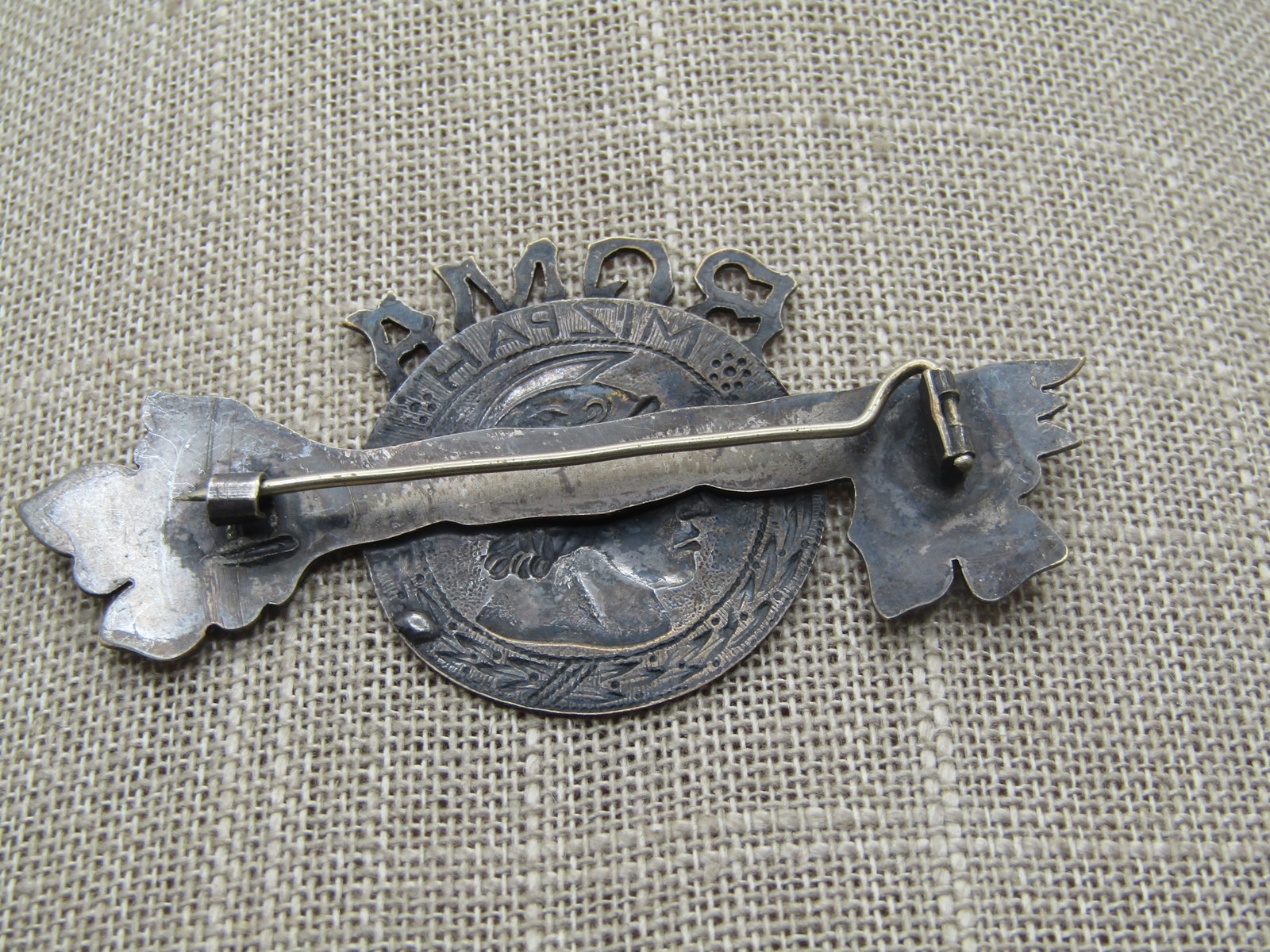 Vintage Roman Gladiator Brooch, C-Clasp, 1920's-1930's - 4