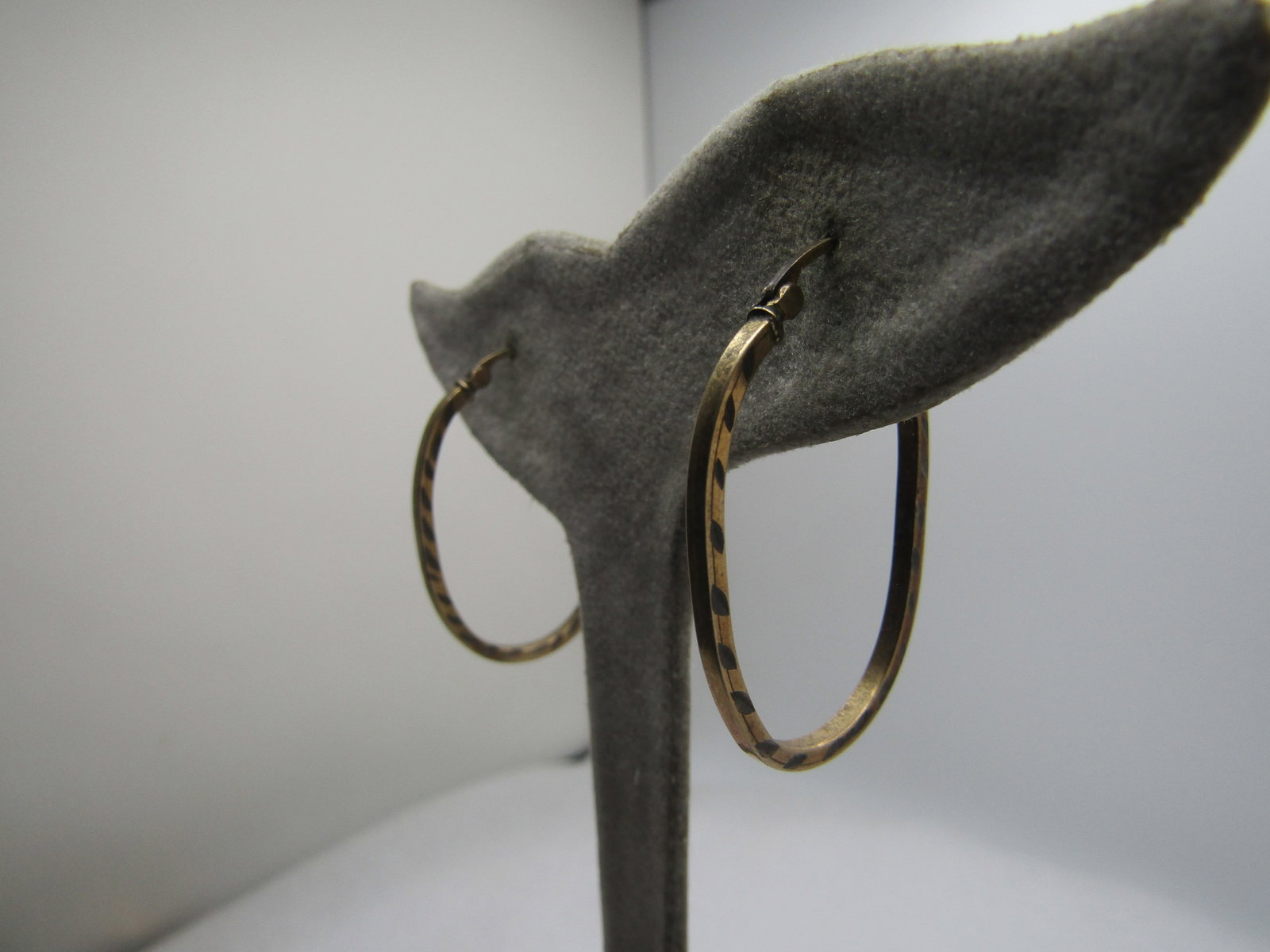 Vintage Sterling Vermeil Hoop Earrings, Pierced, 1970's and After - 3